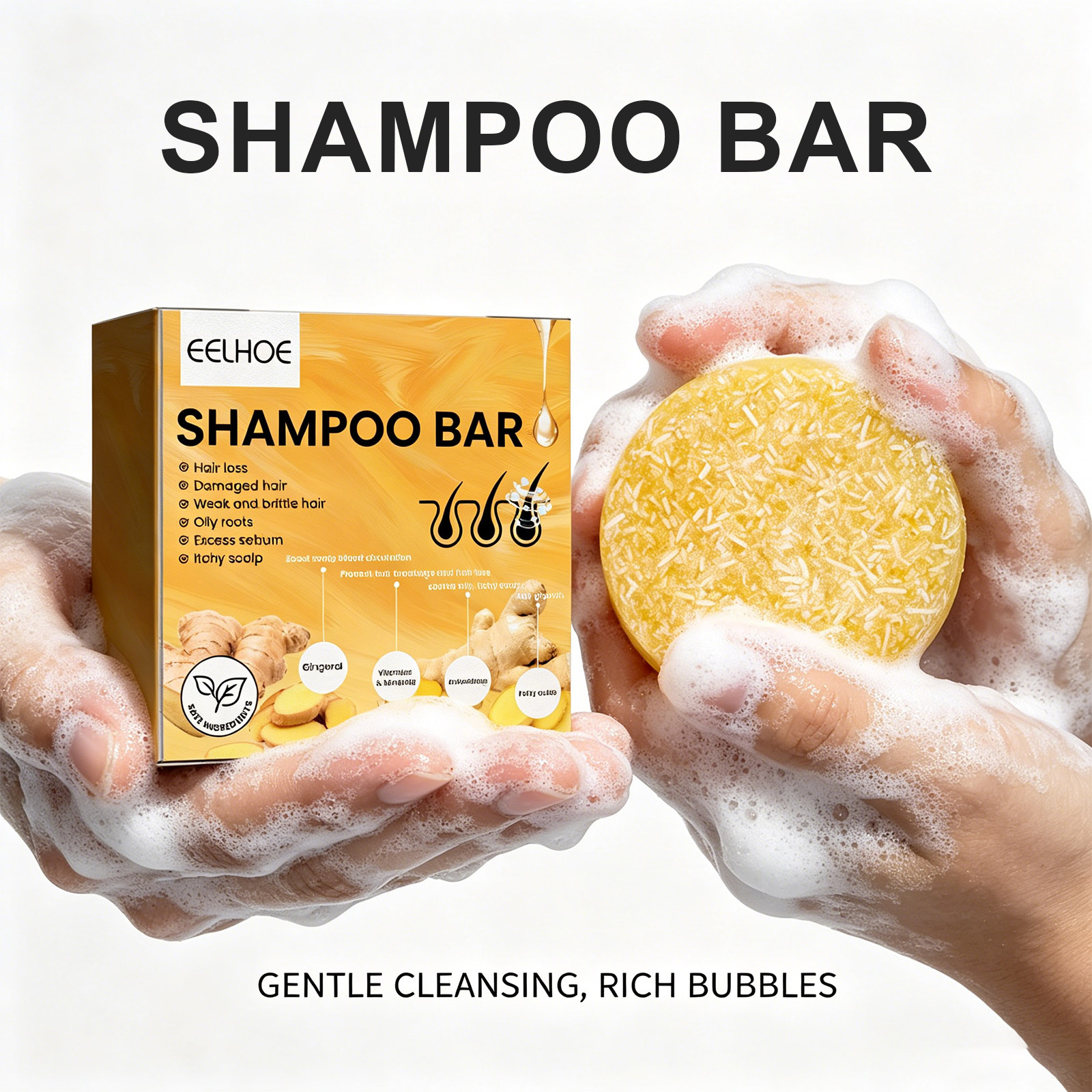 Hair Care Pantene - 1 шт. Твердый шампунь с имбирем
