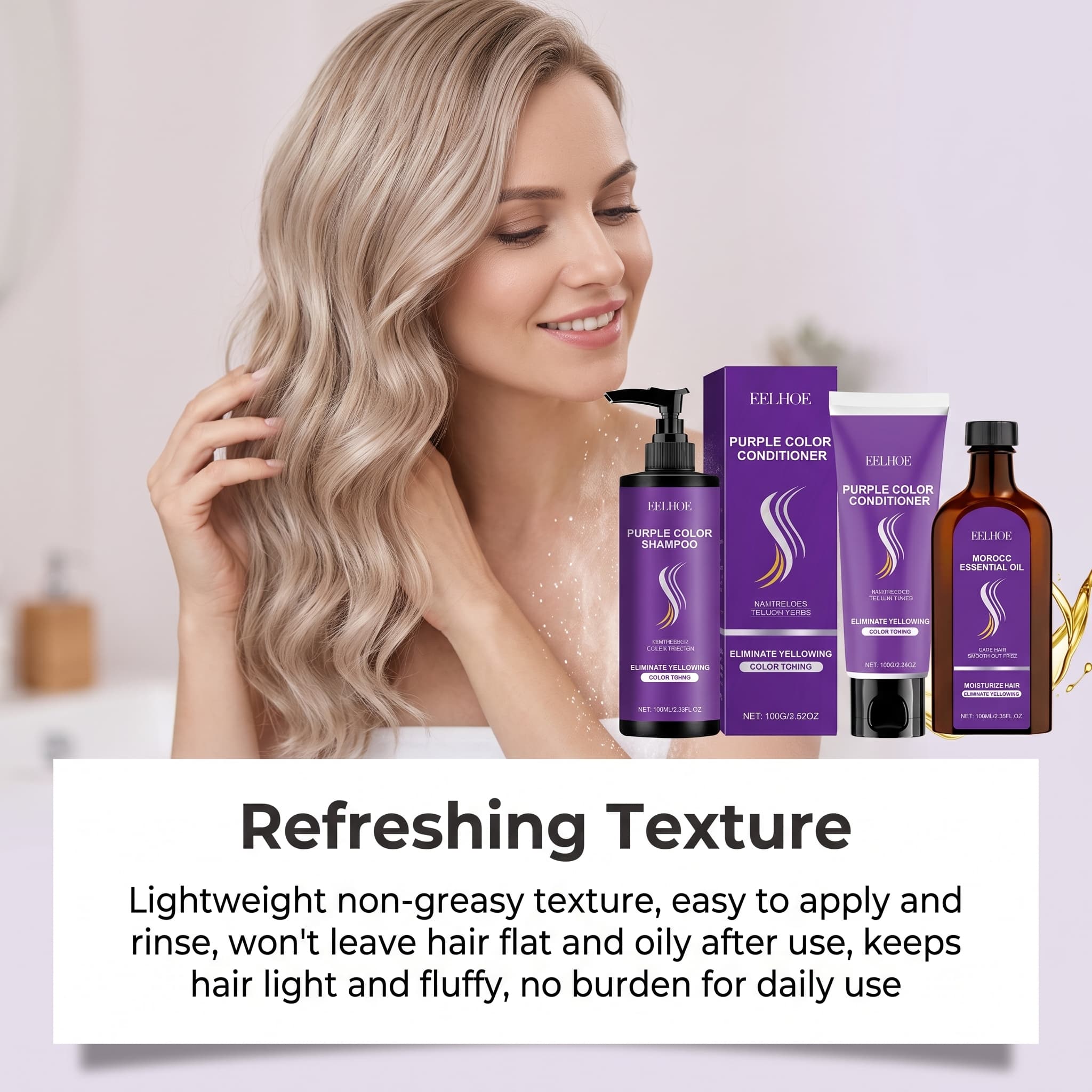 Набор фиолетового шампуня с ко – обзор и цена Hair Care Hair Serum