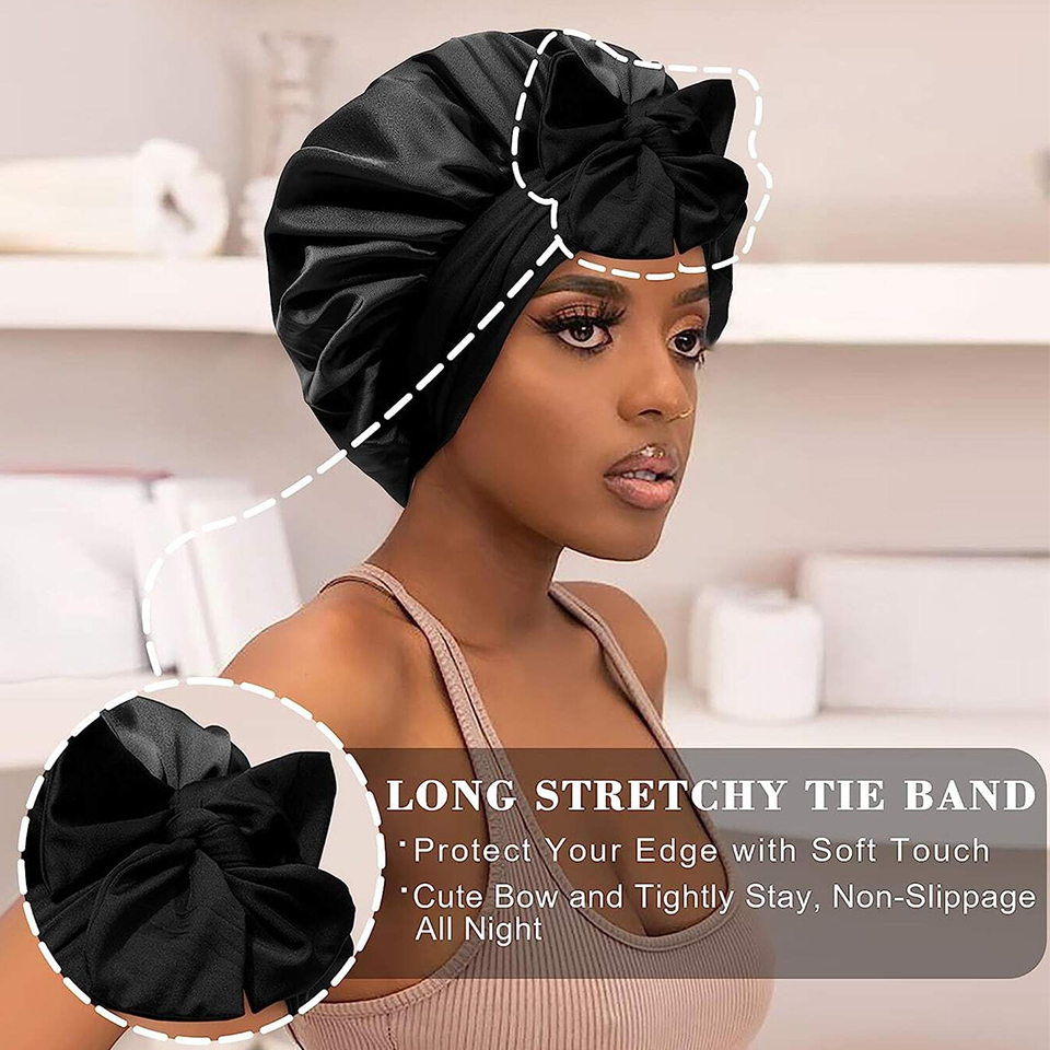 Атласная однотонная шапка для  – обзор и цена Satin Hair Bonnet