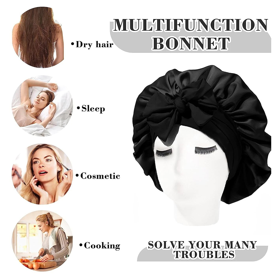 Атласная однотонная шапка для  – обзор и цена Satin Hair Bonnet